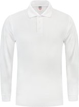 Tricorp Poloshirt lange mouw - Casual - 201009 - Wit - maat M