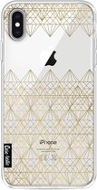 Casetastic Apple iPhone XS Max Hoesje - Softcover Hoesje met Design - Golden Diamonds Print