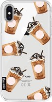 Casetastic Apple iPhone XS Max Hoesje - Softcover Hoesje met Design - Coffee To Go Print