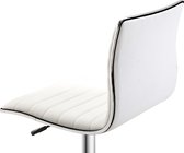 Bol.com HOMCOM Kappersstoel salonstoel draaistoel rugleuning in hoogte verstelbaar staal PU wit 921-075 aanbieding