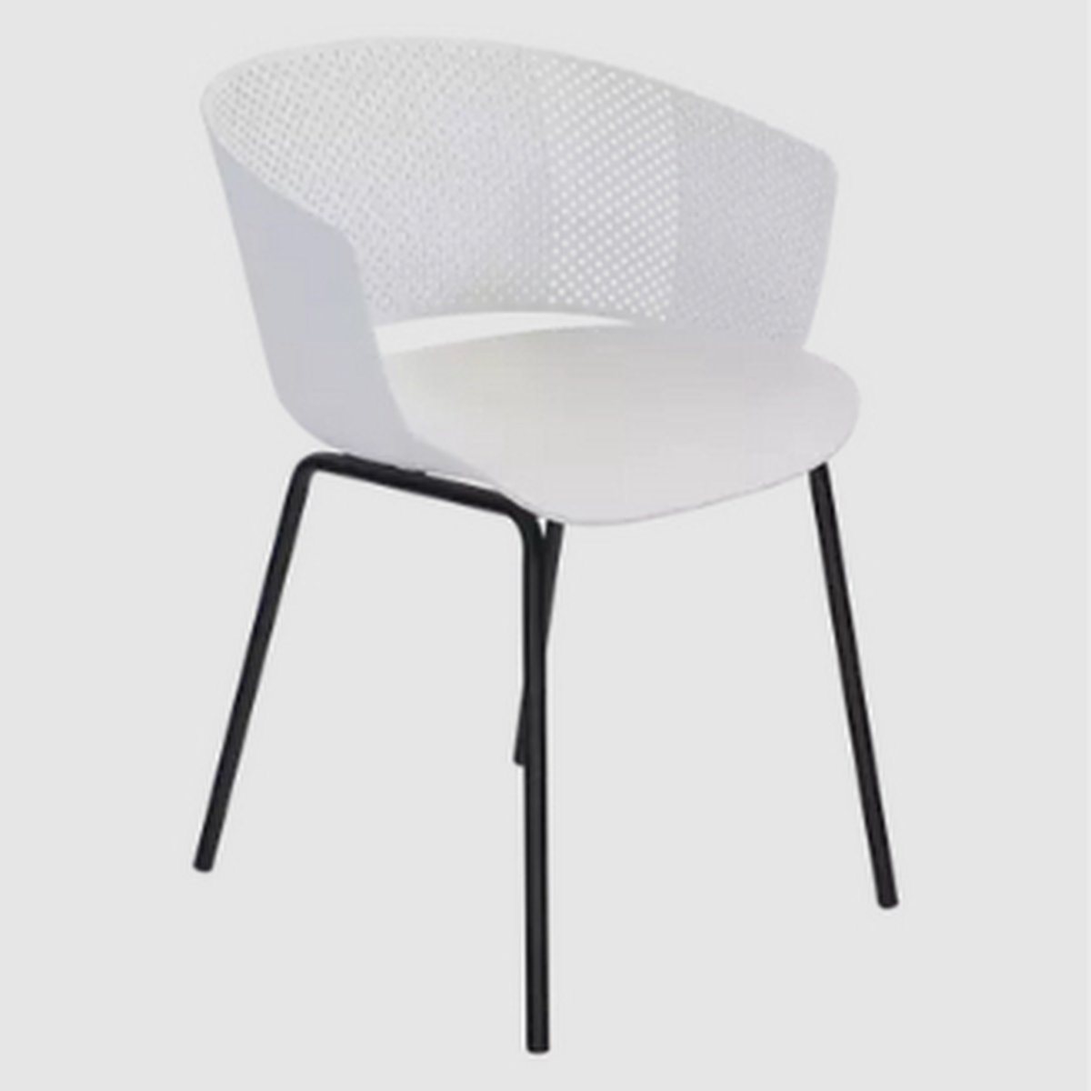 Lesli Living Chaise bistrot Lille - Blanc - 56x45∕55x79cm - Set de 4