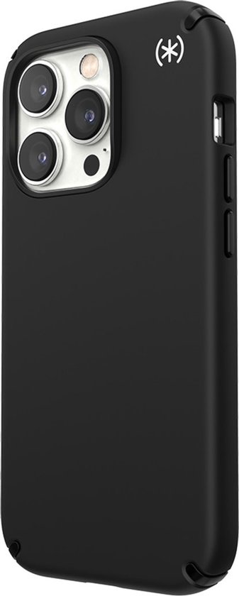 Speck hoesje geschikt voor Apple iPhone 14 Pro - Slank - Ultieme Bescherming - Luxe Soft-touch Afwerking - Valbescherming gecertificeerd tot 4 meter - Microban Antibacterieel - Presidio2 Pro lijn - Zwart