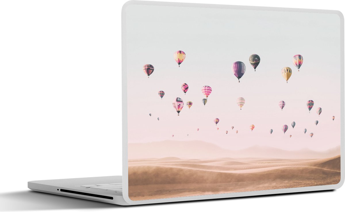 Laptop sticker - 12.3 inch - Luchtballon - Woestijn - Lucht - Landschap - Natuur - 30x22cm - Laptopstickers - Laptop skin - Cover