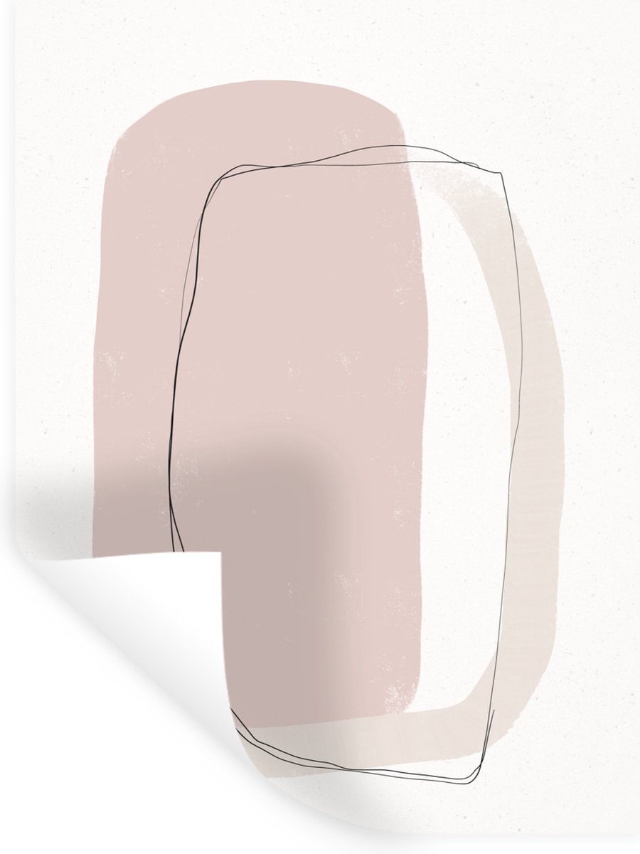 Muurstickers - Sticker Folie - Pastel - Abstract - Design - 30x40 cm - Plakfolie - Muursti