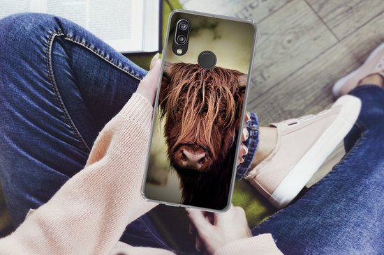Convient pour coque Huawei P20 Lite (2020) - Highlander écossais - Lumière - Portrait - Nature - Coque de téléphone en Siliconen