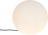 QAZQA nura - Lampadaire moderne | Lampadaire - 1 lumière - H 63,7 cm - Wit - Éclairage extérieur