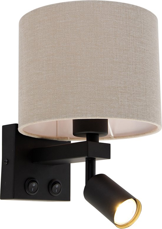 QAZQA brescia combi - Moderne Wandlamp voor binnen - 1 lichts - D - Woonkamer | Slaapkamer | Keuken