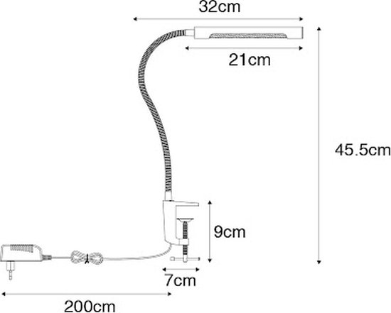 QAZQA lionard - Lampe de table LED moderne à intensité variable avec variateur - 1 lumière - H 45,5 cm - Or/ laiton - Salon | Chambre à coucher | Cuisine