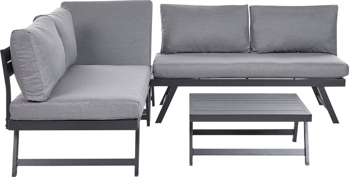 Beliani COCCORINO - Tuinset - Grijs - Aluminium