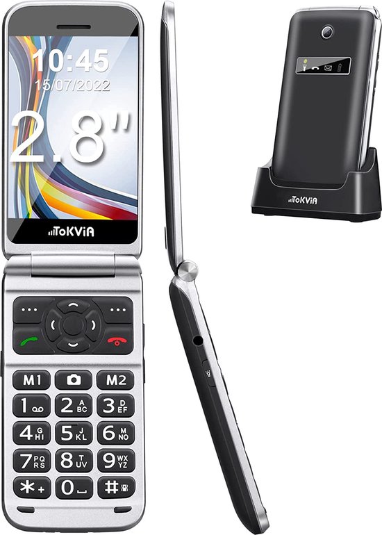 Tokvia T288 - Téléphone Senior Gros Boutons - Téléphone Mobile Senior -  Flip Phone... | bol