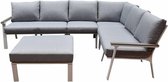 Murcia hoek loungeset 5-delig aluminium wit