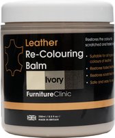Leer Balsem -Kleur : Ivoor / Ivory - Kleur Herstel en Beschermen van Versleten Leer en Lederwaar – Leather Re-Colouring Balm