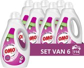 Bol.com Omo Vloeibaar Wasmiddel - Kleur - door en door hygiënisch schoon en niet duur - 6 x 19 wasbeurten aanbieding