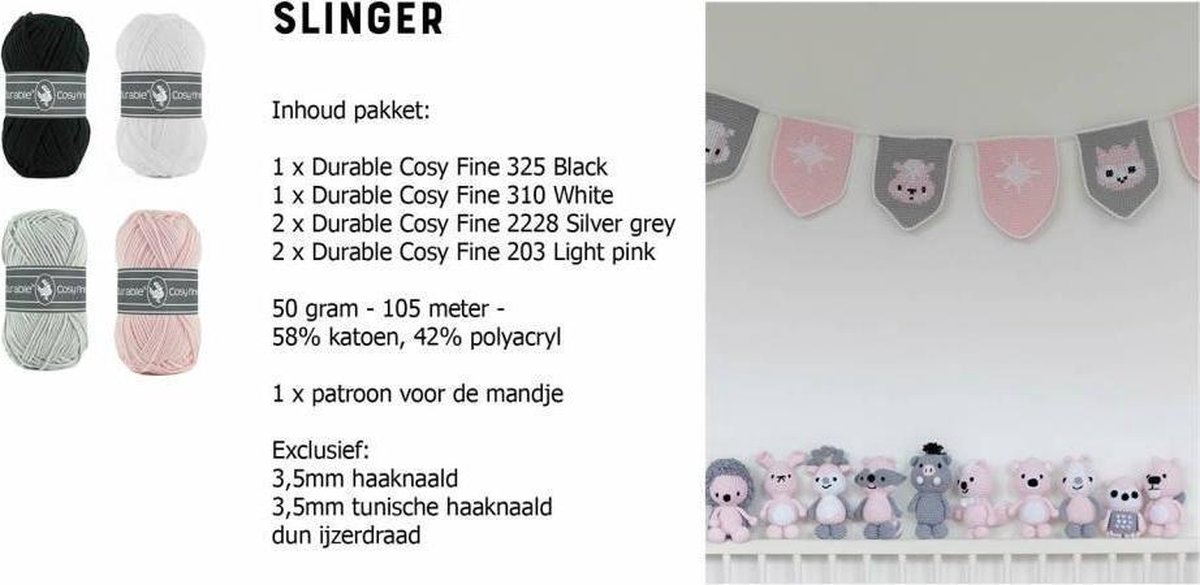 Haakpakket Dendennis - Slinger roze