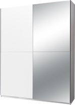 Kledingkast Salamanca 170cm met 2 deuren & spiegel - wit