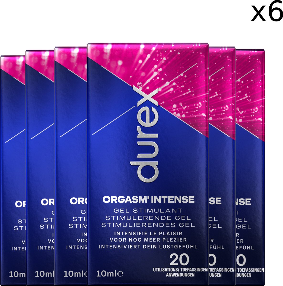 Goedkoopste Durex - Intense Orgasmic - Gel - 6 x 10 ml