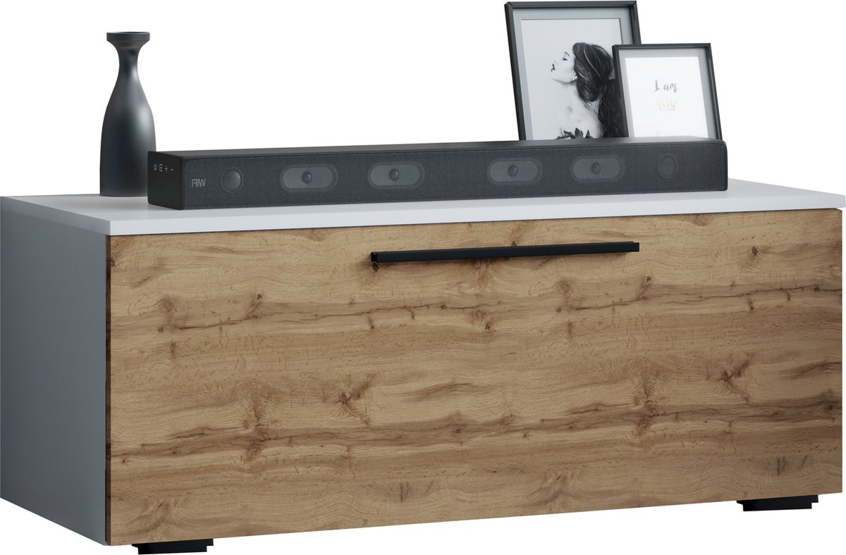 VCM mediawandmeubel, zwevend tv-meubel, groot tv-meubel, tv-bureau, tv-meubel voor 65 inch