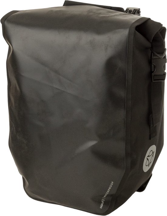 AGU Clean Enkele Fietstas Shelter Click'nGo - Large 21 Liter - Reflective Zwart - Waterdicht