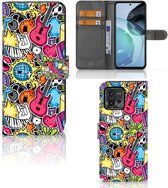 Telefoonhoesje Portemonnee Motorola Moto G72 GSM Hoesje Punk Rock