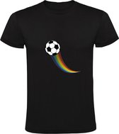 Regenboog bal Kinder T-shirt 116 | voetbal | sport