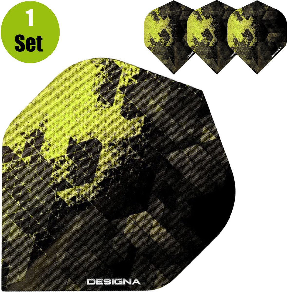 Designa Rock Dartflights - Geel