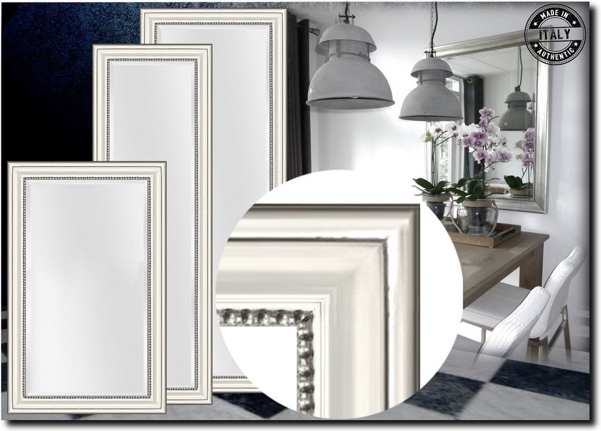 Spiegel Nino Zilver Buitenmaat 106x136cm