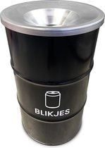 BinBin Cans Poubelle de séparation des déchets de baril de pétrole de 120 litres| grande poubelle | poubelles de collecte | déposer des canettes | Poubelle de restauration. Avec couvercle résistant aux flammes