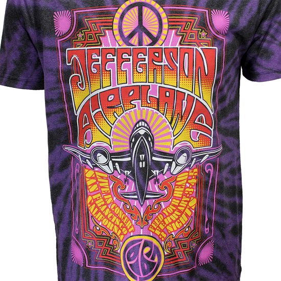 Jefferson Airplane Dip Dye T-Shirt - Officiële Merchandise - POPMERCH