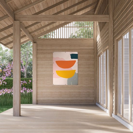 Gards Affiche de Jardin Art Abstrait Style Scandinave - 90x120 cm - Toile Jardin - Décoration de jardin - Décoration murale Extérieure - Tableau Jardin