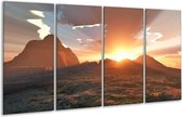 Peinture sur verre Sunset | Jaune, marron, blanc | 160x80cm 4 Liège | Tirage photo sur verre |  F001700