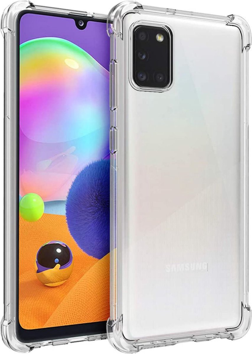 Hoesje voor Samsung Galaxy A31 backcover Shockproof siliconen Transparant