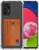 Smartphonica Samsung Galaxy A52s 5G hoesje met pasjeshouder - transparant TPU shockproof / Siliconen / Back Cover geschikt voor Samsung Galaxy A52s 5G