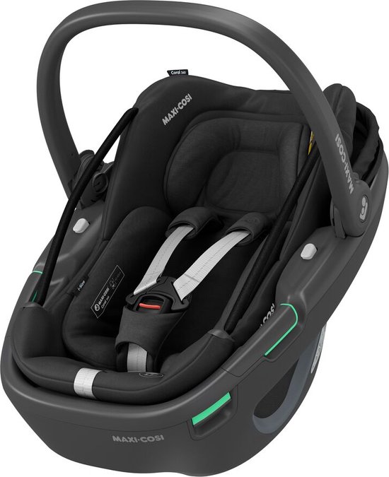 Maxi-Cosi Coral 360 i-Size Autostoeltje – Essential Black – Vanaf de geboorte tot ca. 12 maanden