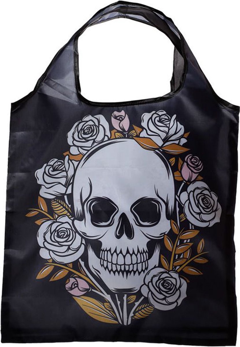 Opvouwbare Tas - Schedel & Rozen - 39x38cm