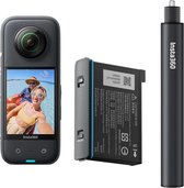 Insta360 - Action Camera X3 - Bundel met reservebatterij en selfie stick 18-70 cm