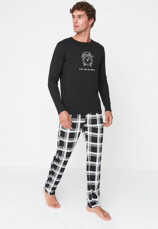 Pyjama met ronde hals voor heren, teckel pyjama voor heren, pyjama voor