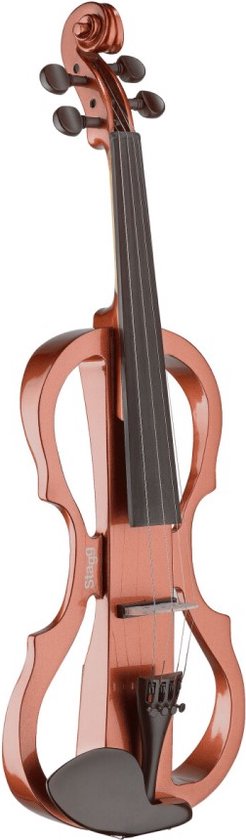 Stagg elektrische viool (bruin) inclusief case & hoofdtelefoon