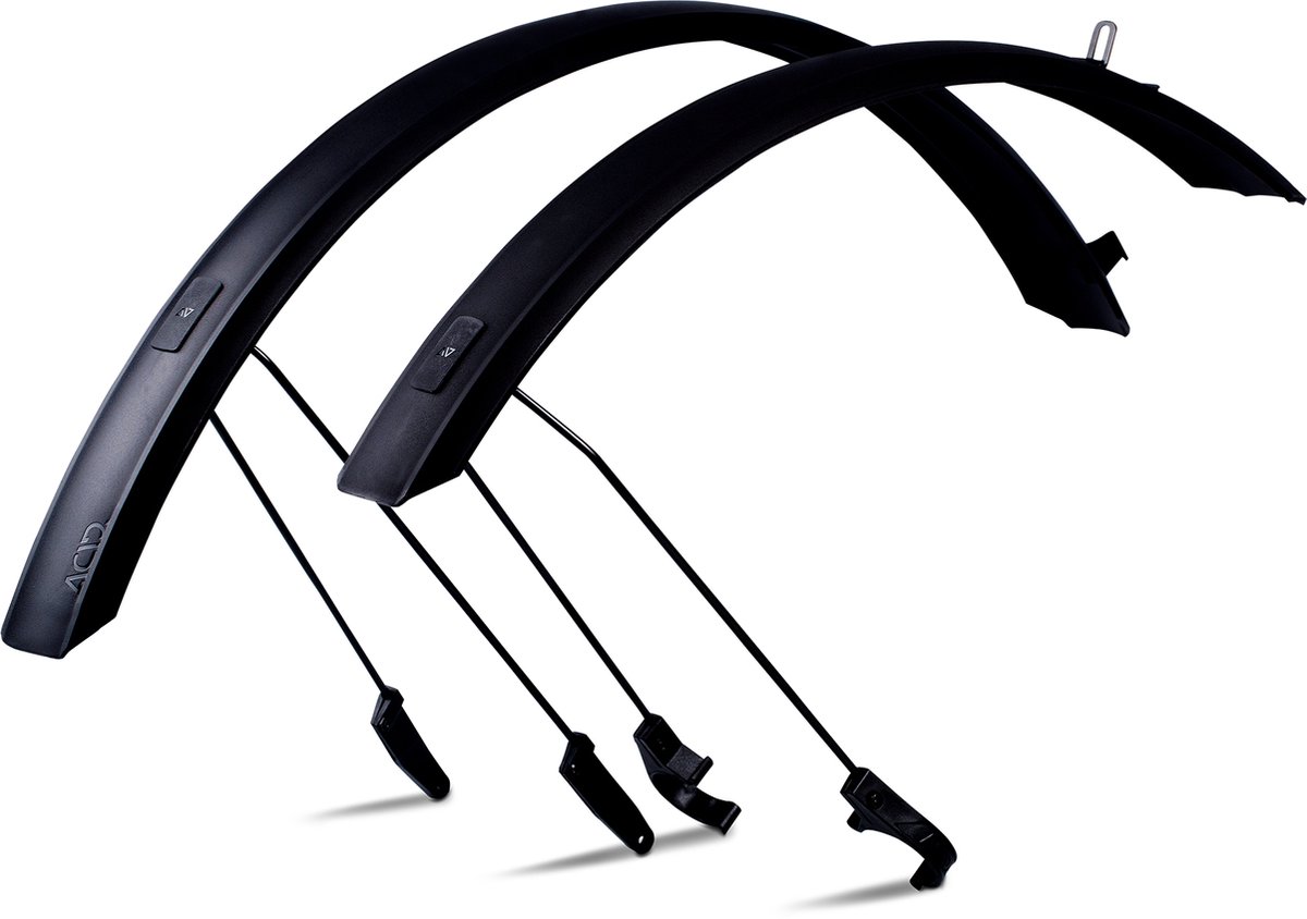 Acid Spatborden MTB 60 - Voor Cube 27.5/29 inch Mountainbikes - Kunststof - Voorwiel & Achterwiel - Zwart