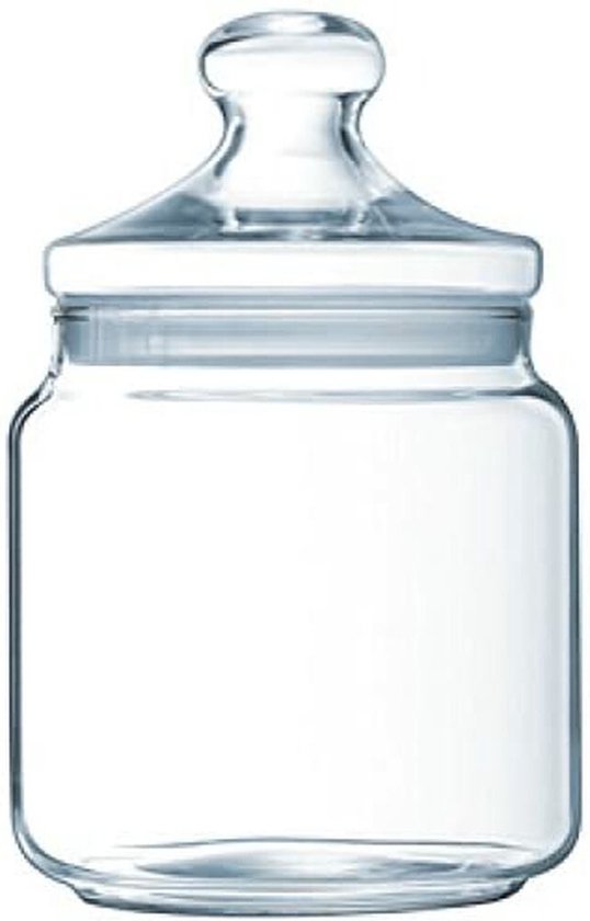 Luminarc Club Candy pot - Pot de rangement en verre avec couvercle en verre - Verrouillable - 1,5 litre