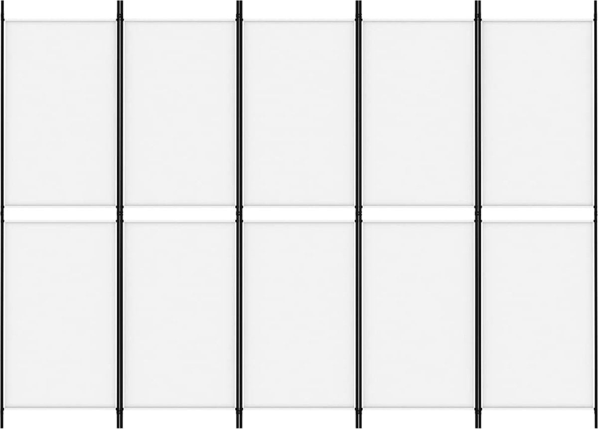 vidaXL Kamerscherm met 6 panelen 240x180 cm staal wit | Leen Bakker