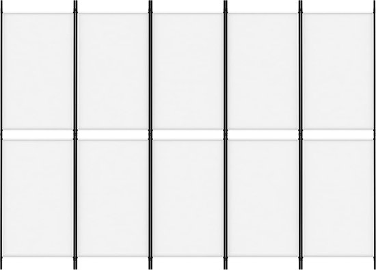 Kamerscherm met 5 panelen 250x180 cm crèmewit kopen