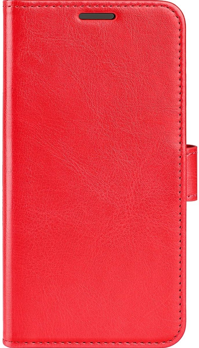 Mobigear Telefoonhoesje geschikt voor Motorola Moto E13 Hoesje | Mobigear Wallet Bookcase Portemonnee | Pasjeshouder voor 3 Pasjes | Telefoonhoesje voor Pinpas / OV Kaart / Rijbewijs - Rood