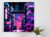 Cyberscape | Cyberscape | Kunst - 40x40 centimeter op Canvas | Foto op Canvas - wanddecoratie schilderij