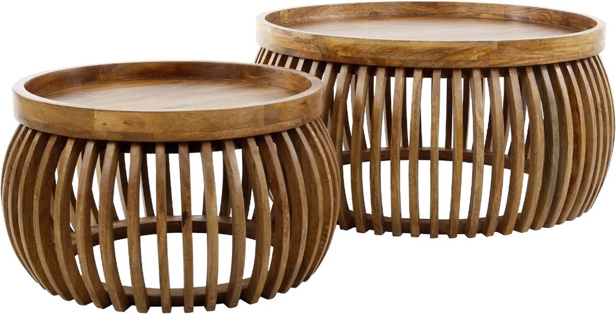 AnLi Style Salontafel set/2 tweak curve Bruin