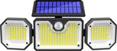 Solar Wandlamp met Bewegingssensor en Afstandsbediening - Op Zonne-energie - 226 LED's - Waterdicht - Tuinverlichting - 3 Verstelbare Lampen