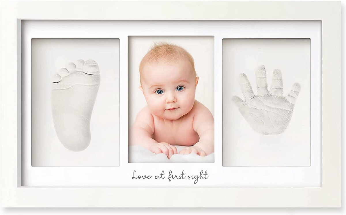 Goedkoopste Babyfotolijst Set \ posters voor de kinderkamer - Baby Hand en Footprint Kit \ kit voor pasgeboren jongens/meisjes - baby fotolijst, Fotolijstplank