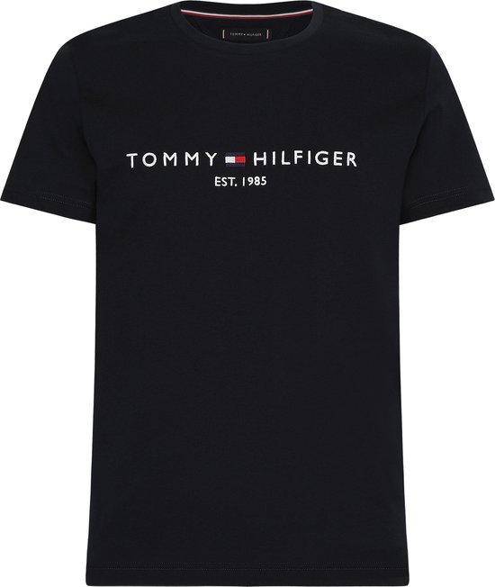 Tommy Hilfiger - Logo T-shirt Donkerblauw - Heren - Maat XL - Modern-fit