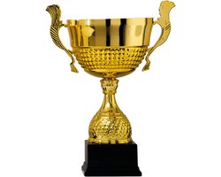 Trofee/bokaal - goud - oren - kunststof - 36 x 18 cm - sportprijs