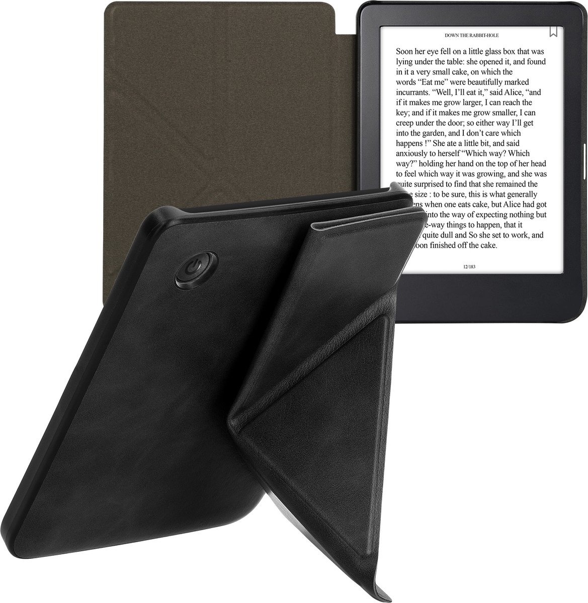 kwmobile hoes compatibel met Kobo Libra H2O - Hoesje voor ereader in donkerblauw