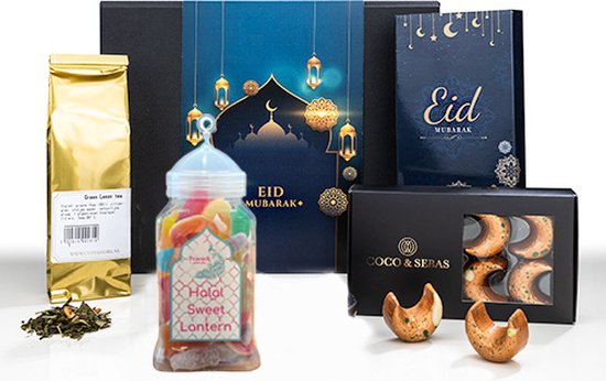 Lot de boîtes à gâteaux bonbons ou cadeaux Eid Mubarak - Idéal pour